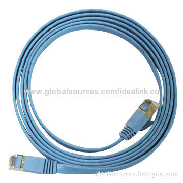 Cat5e Flat Patch Cord with Shielded Type, CCA and Cu Quality Available